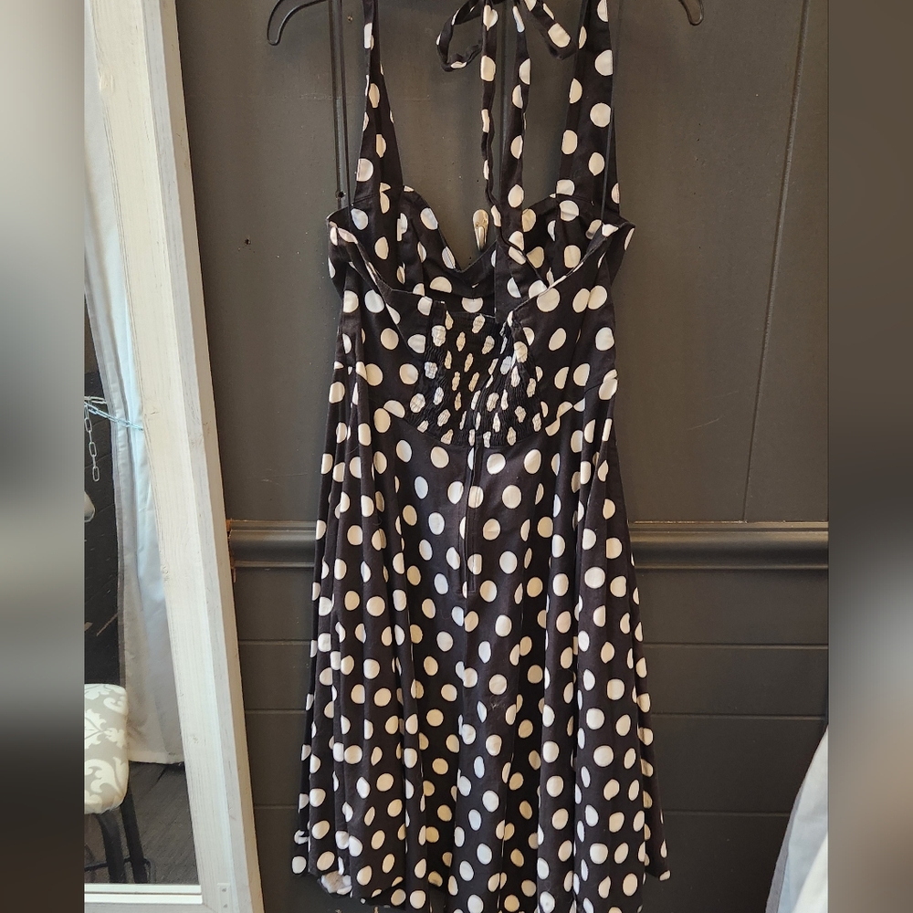Hell Bunny Polka Dot Halter Dress - Picture 5 of 8
